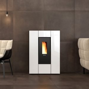 MARILENA PLUS AD CRYSTAL Tight pellet stove with ducting system