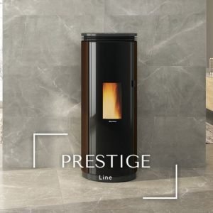 PAMELA STEEL Ventilated and hermetic pellet stove