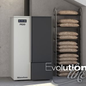PR30 Pellet boiler with ash extractor